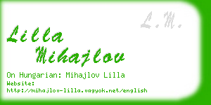 lilla mihajlov business card